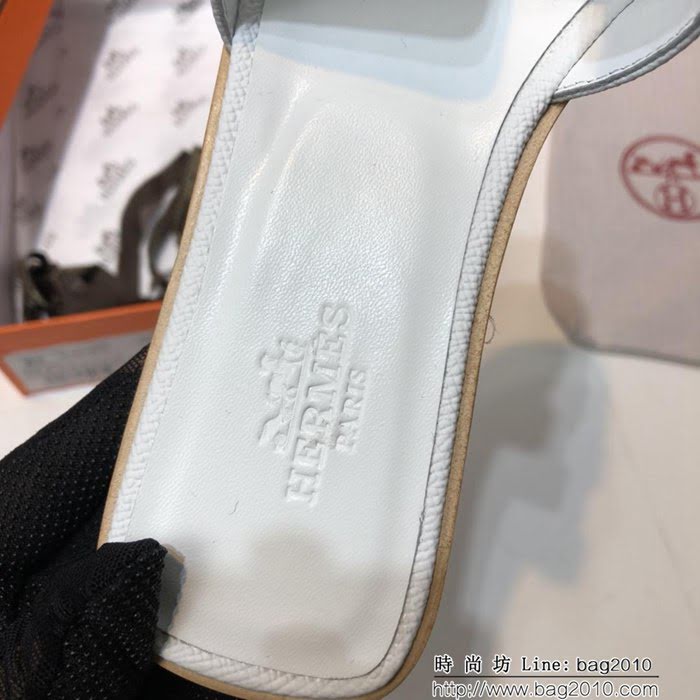 HERMES愛馬仕 頂級品質 2018手掌紋系列 貴婦拖鞋 休閒百搭款 真皮底女拖鞋  dsX1422